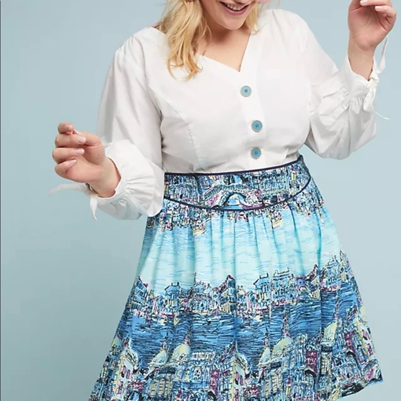 Anthropologie 52 Conversations Venice skirt sz 10 - Picture 3 of 4